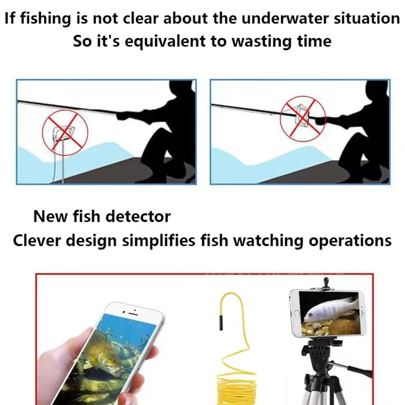Yellow Cable Fish Finder Sonar - Fishing Boat Depth Finder reseña y precio