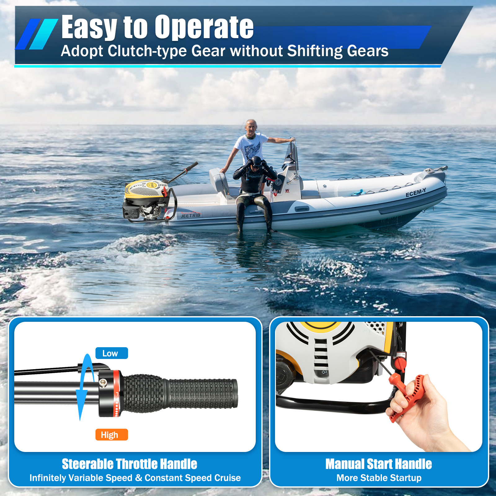 Outboard Motor Boat Engine, 4  - Fishing Boat Outboard Motor reseña y precio
