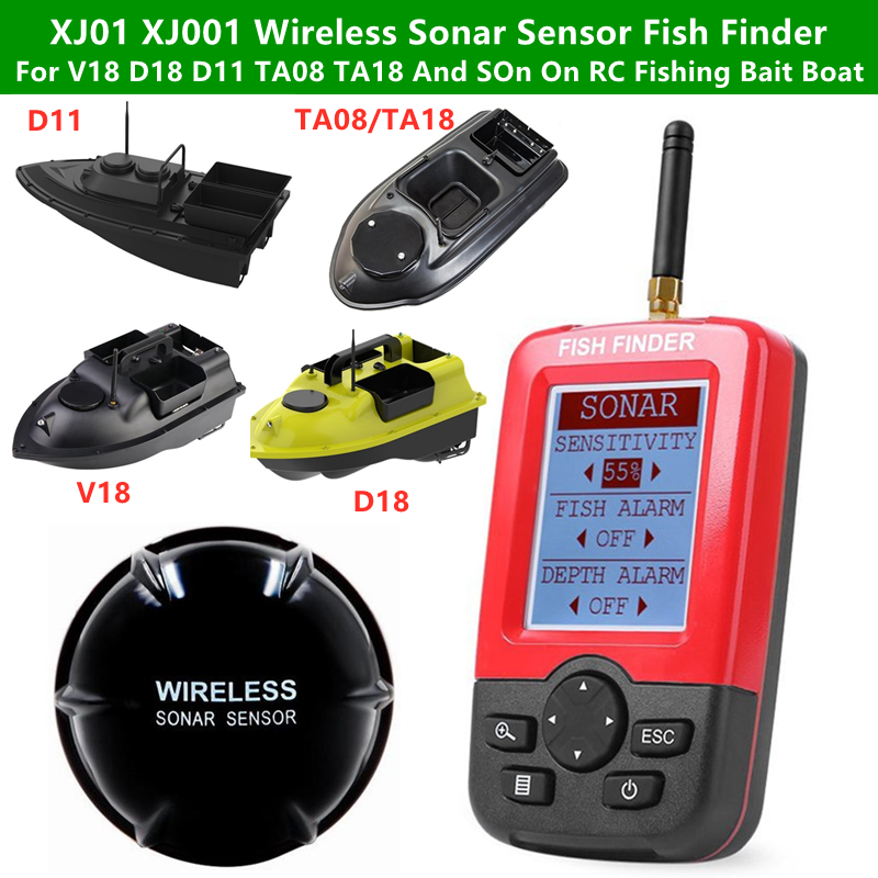 Wireless Sonar Sensor Fish Fin - Fishing Boat Depth Finder reseña y precio