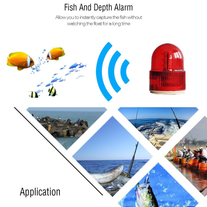 Wireless Sonar Sensor Fish Fin - Fishing Boat Depth Finder reseña y precio