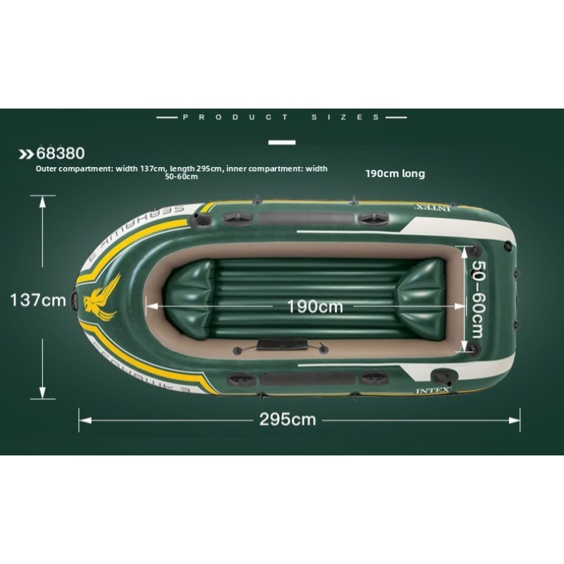 295*137*43cm 3 Person Inflatab - Fishing Boat Paddle reseña y precio