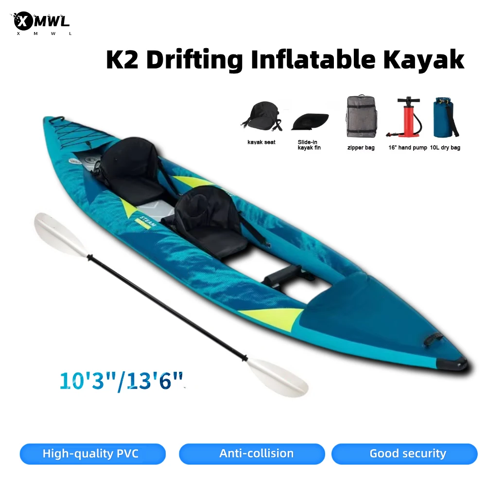 Canoe Kayak Inflatable Boat 1- - Fishing Boat Paddle reseña y precio