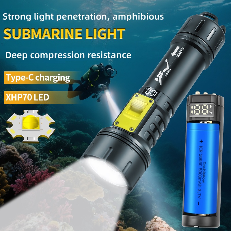 New XHP70 Diving Flashlight IP - Fishing Boat Cover reseña y precio