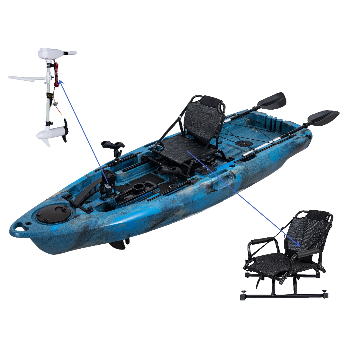 LSF Plastic Rowing Fishing Ele - Fishing Boat Paddle reseña y precio