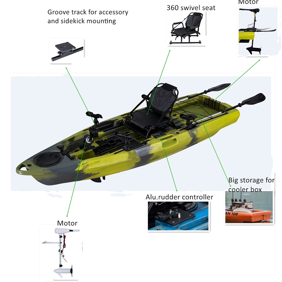 LSF Plastic Rowing Fishing Ele - Fishing Boat Paddle reseña y precio