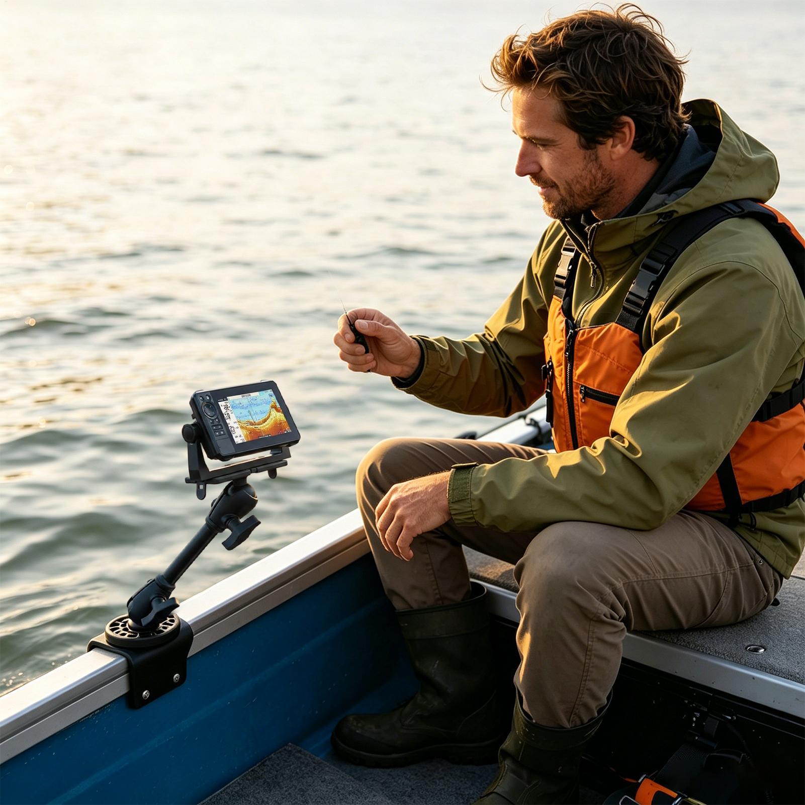 Kayak Transducer Mount 360 Deg - Fishing Boat Depth Finder reseña y precio