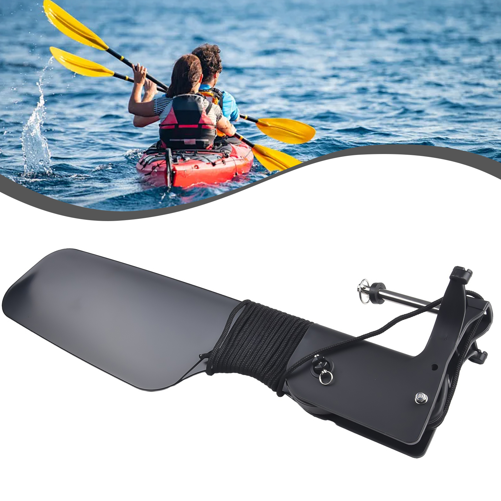 Boat Rudder for Kayak Canoe wi - Fishing Boat Steering Wheel reseña y precio